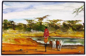 Vous cherchez Water de l’Afrique Peinture à l'huile